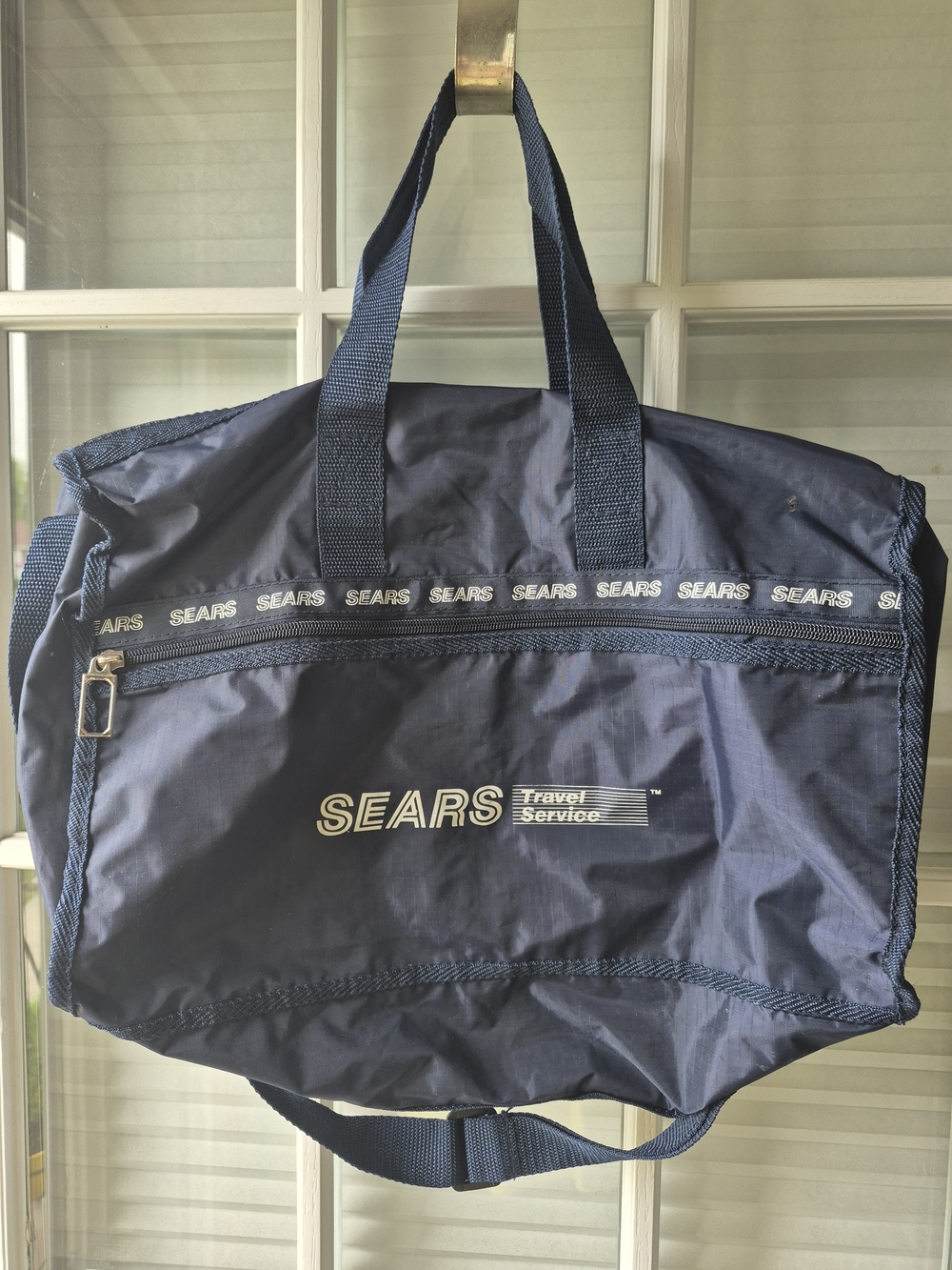 SEARS Navy Travel Service Duffel Bag